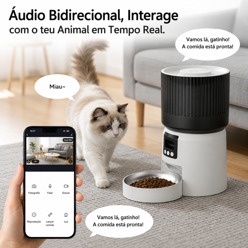 Alimentador automático e inteligente para animais de estimação
